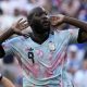El belga Romelu Lukaku celebra el gol que sella el 1-4 en el partido contra Estdaos Unidos, correspondiente a los octavos de final del Mundial de Estados Unidos, México y Canadá, disputado este lunes. EFE/STEPHEN BRASHEAR