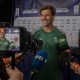 Fernando Llorente, exfutbolista español, habla con los medios durante un evento de Leyendas del Fútbol en el Fan Fest del Mundial de la FIFA 2026 este viernes, en el Rockefeller Center en Nueva York (EE.UU.). EFE/ Ángel Colmenares