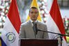 El presidente de Ecuador, Daniel Noboa, habla en una rueda de prensa durante la visita de su homólogo de Paraguay, Santiago Peña, este miércoles en Quito (Ecuador). EFE/ José Jácome