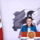 La presidenta de México, Claudia Sheinbaum, habla durante una rueda de prensa este miércoles, en el Palacio Nacional de Ciudad de México (México). EFE/ Mario Guzmán