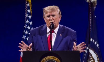 El presidente de Estados Unidos, Donald Trump, pronuncia un discurso durante la celebración del 250 aniversario de Estados Unidos en el National Mall de Washington, D.C., EE. UU., el 4 de julio de 2026. EFE/JIM LO SCALZO / POOL