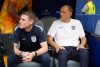 El seleccionador de Inglaterra, Thomas Tuchel (der.) reconoció que el tercer puesto conseguido por Inglaterra ante Francia (6-4) es "una cicatriz que no se va", pero lo encuadró como un logro histórico al señalar que es la primera medalla mundialista de los ‘Tres Leones’ desde su único título en 1966. EFE/ Alberto Boal