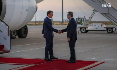 El presidente de Francia, Emmanuel Macron, en Damasco.EFE/Agencia Nacional de Noticias Siria SÓLO USO EDITORIAL, PERMITIDO SU USO SÓLO EN RELACIÓN A LA INFORMACIÓN QUE APARECE EN EL PIE DE FOTO (CRÉDITO OBLIGATORIO)