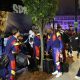 Jugadores de España llegan este miércoles al hotel de concentración en Nueva York (Estados Unidos). EFE/ Lavandeira Jr