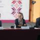 Fotografía cedida por la Presidencia de México de su mandataria Claudia Sheinbaum (c), el secretario de Economía Marcelo Ebrard (d), y el titular de la Agencia Digital, José Antonio Peña Merino (i), durante una reunión con empresarios en el Palacio Nacional este jueves, en Ciudad de México (México). EFE/ Presidencia de México /SOLO USO EDITORIAL/NO VENTAS/SOLO DISPONIBLE RAPA ILUSTRAR LA NOTICIA QUE ACOMPAÑA (CRÉDITO OBLIGATORIO)