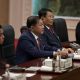 Fotografía de archivo, tomada el 30/08/2025, que muestra al líder del Gobierno militar de Birmania, Min Aung Hlaing, (centro de la imagen) durante un acto en Tianjin, China. EFE/EPA/ANDRES MARTINEZ CASARES / POOL