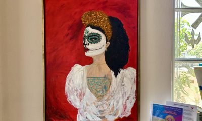 Fotografía del 17 de julio de 2026 que muestra la obra 'La Llorona' pintada por Tita Flores, directora del programa de arte 'La Ristra', en Tucson, Arizona (EE.UU.). EFE/María León