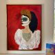Fotografía del 17 de julio de 2026 que muestra la obra 'La Llorona' pintada por Tita Flores, directora del programa de arte 'La Ristra', en Tucson, Arizona (EE.UU.). EFE/María León