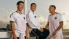 Fotografía cedida por el Inter Miami de sus jugadores Facundo Mura (i), Mateo Silvetti (c) y Germán Berterame luciendo el tercer uniforme del club para 2026 que está inspirado en el Nu Stadium, nuevo hogar del club, en Miami, Florida (EE.UU.). EFE/Inter Miami *Sólo uso editorial*
