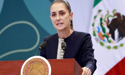 La presidenta de México, Claudia Sheinbaum, habla durante una rueda de prensa este miércoles, en Toluca (México). EFE/Felipe Gutiérrez