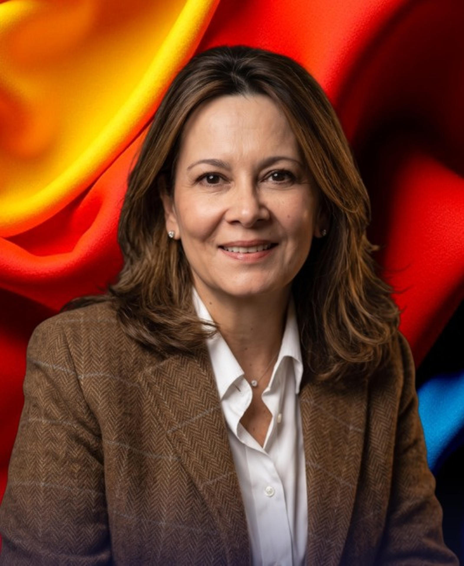Fotografía cedida por la oficina de comunicaciones del presidente electo de Colombia, Abelardo de la Espriella, que muestra a la ministra de salud designada, Ana María Vesga, este jueves en Bogotá (Colombia). EFE/ Prensa Abelardo de la Espriella /SOLO USO EDITORIAL/ NO VENTAS/ SOLO DISPONIBLE PARA ILUSTRAR LA NOTICIA QUE ACOMPAÑA (CRÉDITO OBLIGATORIO)