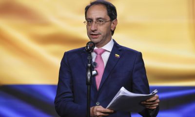 El vicepresidente electo de Colombia, José Manuel Restrepo, habla durante una rueda de prensa en Bogotá (Colombia). EFE/ Carlos Ortega