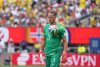 El portero titular de la selección noruega, Ørjan Nyland, celebró este domingo la victoria en Nueva Jersey sobre Brasil por 1-2 y su clasificación a los cuartos de final del Mundial en un partido en el que atajó un penalti que, a su juicio, se dio en "un gran momento". EFE/ Angel Colmenares
