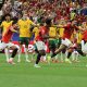 Los jugadores de Egipto celebran la victoria en los penaltis ante Australia y el pase a los octavos del Mundial. EFE/EPA/CHRISTOPHER NEUNDORF
