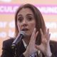 La secretaria de Turismo de Nuevo León, Maricarmen Martínez Villrreal, habla durante una rueda de prensa este jueves, en Ciudad de México (México). EFE/Isaac Esquivel