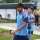 El jugador de la selección española, Lamine Yamal, a su llegada al entrenamiento que el combinado español ha realizado este sábado en New Jersey. EFE / Ángel Martínez / RFEF *Sólo uso editorial*