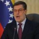 Fotografía de archivo en la que se captó al canciller de Venezuela, Félix Plasencia, durante una rueda de prensa, en Caracas (Venezuela). EFE/Miguel Gutiérrez