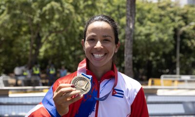 La ciclista Marlies Mejías aportó este sábado la primera medalla de oro a Cuba en los XXV Juegos Centroamericanos y del Caribe al imponerse en la contrarreloj individual de 30 kilómetros en calles de Santo Domingo. EFE/ Orlando Barría
