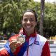 La ciclista Marlies Mejías aportó este sábado la primera medalla de oro a Cuba en los XXV Juegos Centroamericanos y del Caribe al imponerse en la contrarreloj individual de 30 kilómetros en calles de Santo Domingo. EFE/ Orlando Barría