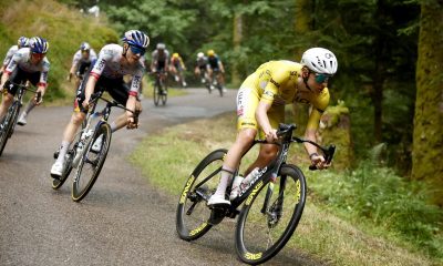 El esloveno Tadej Pogacar firmó esu cuarta victoria en esta edición del Tour de Francia, al imponerse en la etapa de Le Markstein, .EFE/EPA/YOAN VALAT