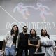Desde la izquierda, la subdirectora de Promoción Nacional del Instituto Mexicano de Cinematografía, Marcela Duana, los codirectores generales de Doqumenta, Aarón García del Real y Jennifer Margain y la productora del documental 'El lugar de la ausencia', Erika Archaga, posan durante una rueda de prensa este miércoles, en Ciudad de México (México). EFE/ José Méndez