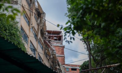 Fotografía que muestra un edificio del Colegio Agustiniano San Judas Tadeo que colapsó sin dejar ningún fallecido, nueve días después de los terremotos de magnitud 7,2 y 7,5 que han causado al menos 2.645 muertes, este viernes en Caracas (Venezuela). EFE/ Rayner Peña