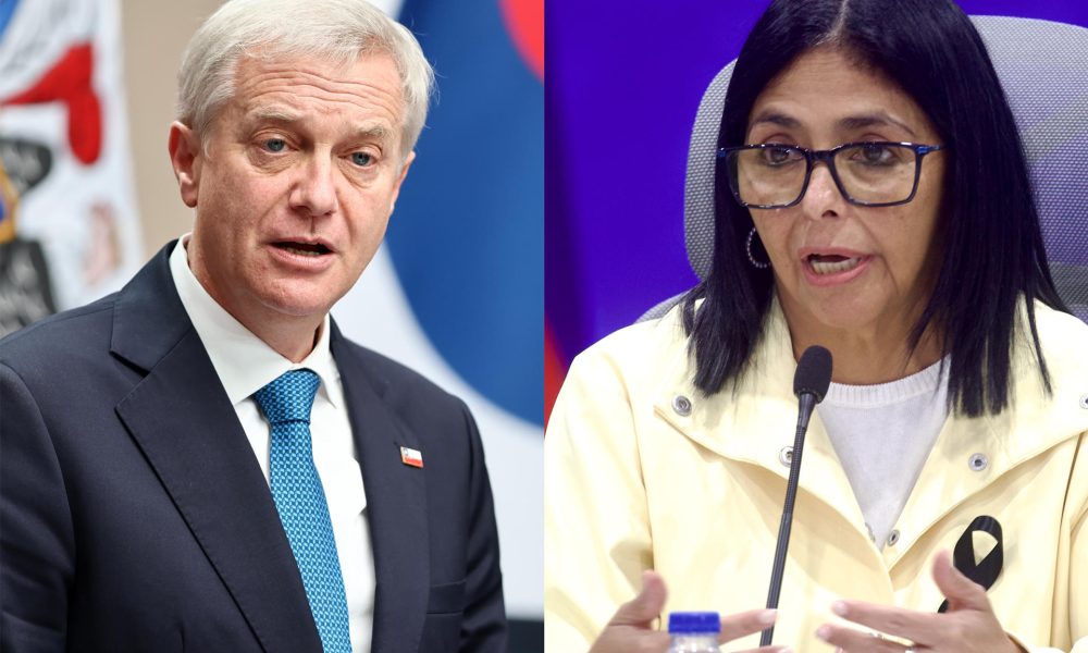 Combo de fotografías que muestra al presidente de Chile, José Antonio Kast (i), y la presidenta encargada de Venezuela, Delcy Rodríguez. EFE/ Javier Torres/Iván Cárdenas