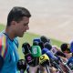 El jugador de la selección de España Rodri Hernández, durante el entrenamiento de la selección de España este domingo en el Estadio Cotton Bowl de Dallas (Estados Unidos). -EFE/ Lavandeira jr