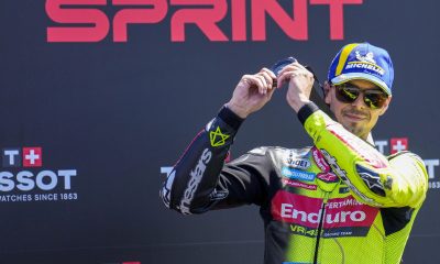 Fotografía del pasado 16 de mayo, en la que puede verse al piloto italiano Fabio di Giannantonio (Ducati Desmosedici GP26), durante el Gran Premio de Cataluña. EFE/Alejandro García
