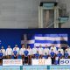 Los jugadores de Grecia cantan el himno nacional antes de la Final de la Copa Mundial de Waterpolo Masculino entre Hungría y Grecia en el Sydney Olympic Park Aquatic Centre, Australia. EFE/EPA/STEVEN MARKHAM SOLO PARA USO EDITORIAL FUERA DE AUSTRALIA Y NUEVA ZELANDA