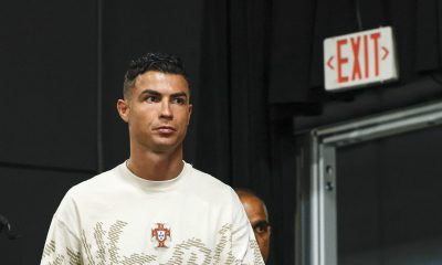 Cristiano Ronaldo, durante la rueda de prensa en Dallas. EFE/Mariscal