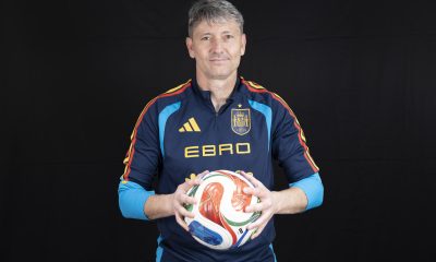 El preparador de porteros de la selección española, Miguel Ángel España, durante la entrevista con la Agencia EFE en la concentración de la selección española de fútbol en Estados Unidos. EFE/Lavandeira jr.