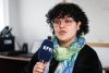 La socióloga Noelia Beltramelli Gula habla durante una entrevista con EFE en la que asegura que la sociedad uruguaya reconoció la violencia machista como un problema público "porque hubo colectivos, mujeres feministas y grupos de la diversidad que no solo tomaban las calles", sino que identificaron una desigualdad estructural "que se puede visibilizar con datos", este lunes, en Montevideo (Uruguay). EFE/ Hernán Ogállar