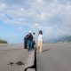 Fotografía cedida de la presidenta encargada de Venezuela, Delcy Rodríguez (d), inspeccionando los trabajos de recuperación del aeropuerto del Aeropuerto Internacional Simón Bolívar este 6 de julio de 2026. EFE/ Palacio de Miraflores