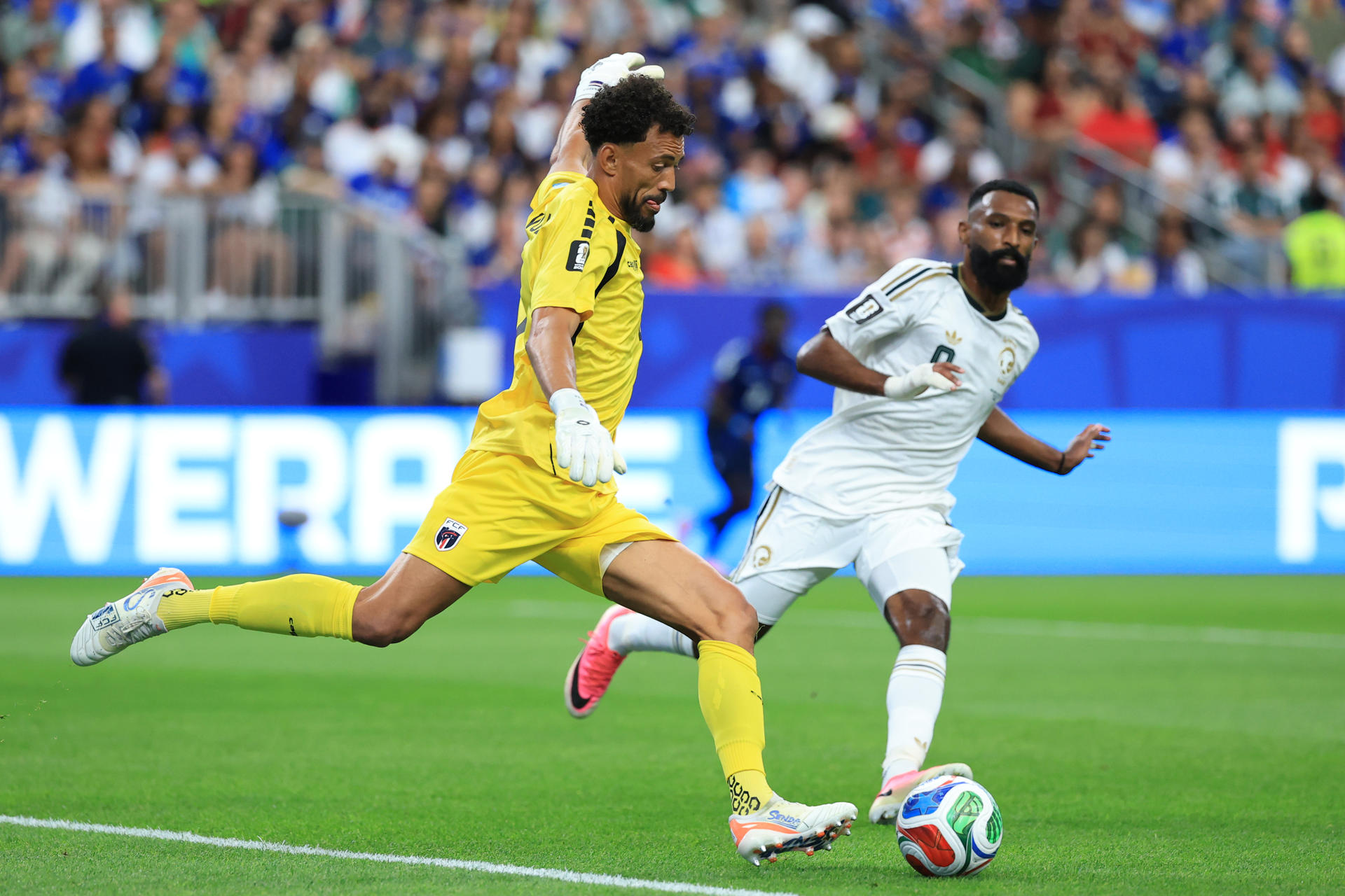El portero de Cabo Verde, Vozinha, durante el partido de la Copa del Mundo 2026 ante Arabia Saudí disputado en Houston el pasado 26 de juni. EFE/ Carlos Ramírez
