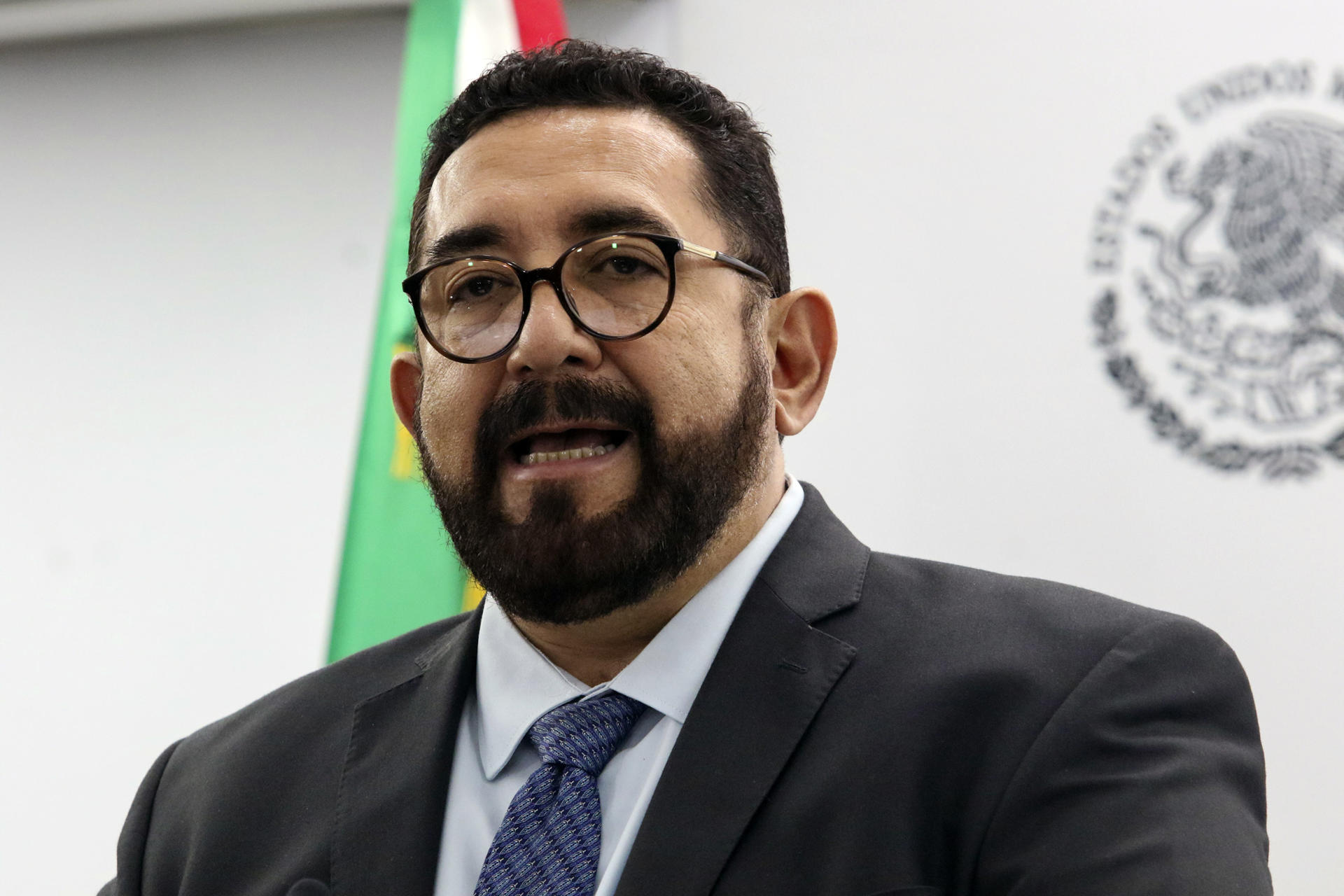 Fotografía del 22 de abril de 2026 que muestra a Ulises Lara López, titular de la Fiscalía Especial en Investigación de Asuntos Relevantes. EFE/ Madla Hartz