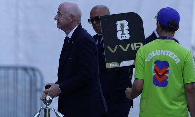 El presidente de la FIFA, Gianni Infantino, durante el Mundial de Estados Unidos, México y Canadá, el pasado 4 de julio. EFE/CHRISTOPHER NEUNDORF