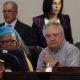 Fotografía de archivo en la que se captó al presidente de la Asamblea Nacional (Parlamento) de Nicaragua, Gustavo Porras (c-d), en Managua (Nicaragua). EFE/Jorge Torres.