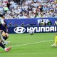 Secuencia del gol de Lionel Messi, que tiene ganando a Argentina ante Cabo Verde en el partido de dieciseisavos de final en Miami. EFE/EPA/RONALD WITTEK