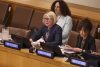 La Asamblea de Estados Parte de la Corte Penal Internacional (CPI) inicia un período extraordinario de sesiones para votar más adelante si se destituye al fiscal de la CPI Karim Ahmad Khan después de que el órgano de supervisión del tribunal presuntamente encontrara creíbles las acusaciones de agresión sexual contra él y recomendara su destitución, en la sede de las Naciones Unidas en Nueva York. EFE/SARAH YENESEL