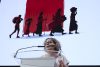 La presidenta de la sección española de Médicos Sin Fronteras, Paula Gil, en la presentación de 'Esperanza a la fuerza'. EFE/ Kiko Huesca