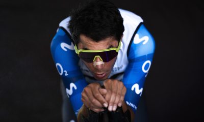 El ciclista belga del equipo Movistar Cian Uijtdebroeks, antes de la primera etapa del Tour de Francia, una contrarreloj por equipos de 19,6 kilómetros, celebrada este sábado en Barcelona. EFE/Siu Wu