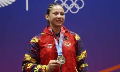 Karen León de Venezuela posa con la medalla de oro este lunes, al ganar en la categoría 78 kg de judo durante los XXV Juegos Centroamericanos y del Caribe Santo Domingo 2026. EFE/ Rodrigo Sura