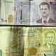 Billetes antiguos de los anteriores regímenes sirio. En el lado superior, el presidente derrocado Bachar al Asad, y debajo su padre, Hafez al Asad, quien gobernó el país hasta su muerte en el año 2000. EFE/Ghadi George Baghdadi