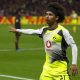 Fotografía de archivo del 29 de noviembre de 2025, en la que puede verse al futbolista Karim Adeyemi, durante un partido cuando era jugador del Dortmund. EFE/ CHRISTOPHER NEUNDORF