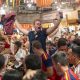 Aficionados de España celebran el triunfo de su selección durante la transmisión del partido de octavos de final del Mundial de la FIFA 2026 entre España y Portugal este 6 de julio de 2026, en Nueva York (EE.UU.). EFE/ Ángel Colmenares
