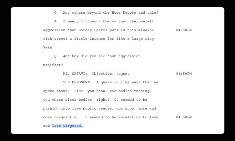 Fotografía cedida por la Oficina del gobernador de California Gavin Newsom que muestra uno de los mensajes internos de agentes federales con conocimiento de un operativo a las afueras de una conferencia de prensa que ofreció el gobernador, junto a otros funcionarios electos, el pasado 14 de agosto en Los Ángeles para responder a las redadas contra los inmigrantes. EFE/ Oficina Gobernador Gavin Newsom /SOLO USO EDITORIAL NO VENTAS /SOLO DISPONIBLE PARA ILUSTRAR LA NOTICIA QUE ACOMPAÑA (CRÉDITO OBLIGATORIO)