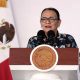 Fotografía cedida por la Presidencia de México de la secretaria de Gobernación, Rosa Icela Rodríguez, durante una rueda de prensa este viernes, en la ciudad de Cuernavaca en Morelos (México). EFE/Presidencia de México/SOLO USO EDITORIAL/NO VENTAS/SOLO DISPONIBLE PARA ILUSTRAR LA NOTICIA QUE ACOMPAÑA(CRÉDITO OBLIGATORIO)