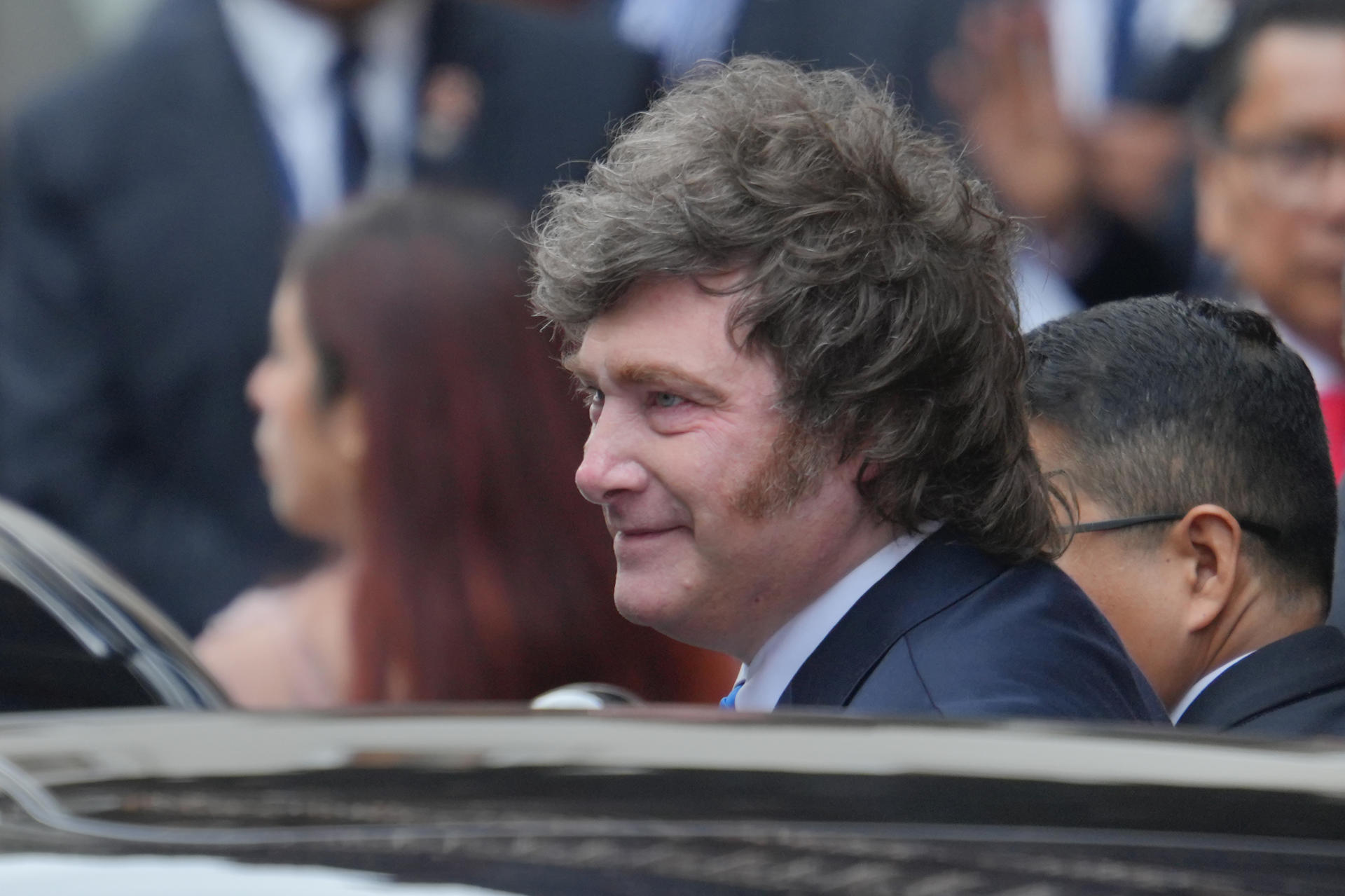 Fotografía del 28 de julio de 2026 del presidente de Argentina, Javier Milei, en Lima (Perú). EFE/ John Reyes Mejia