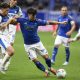 Fotografía del pasado 17 de mayo, en la que puede verse al centrocampista del Oviedo Santiago Colombatto (c), durante un partido. EFE/ Eloy Alonso